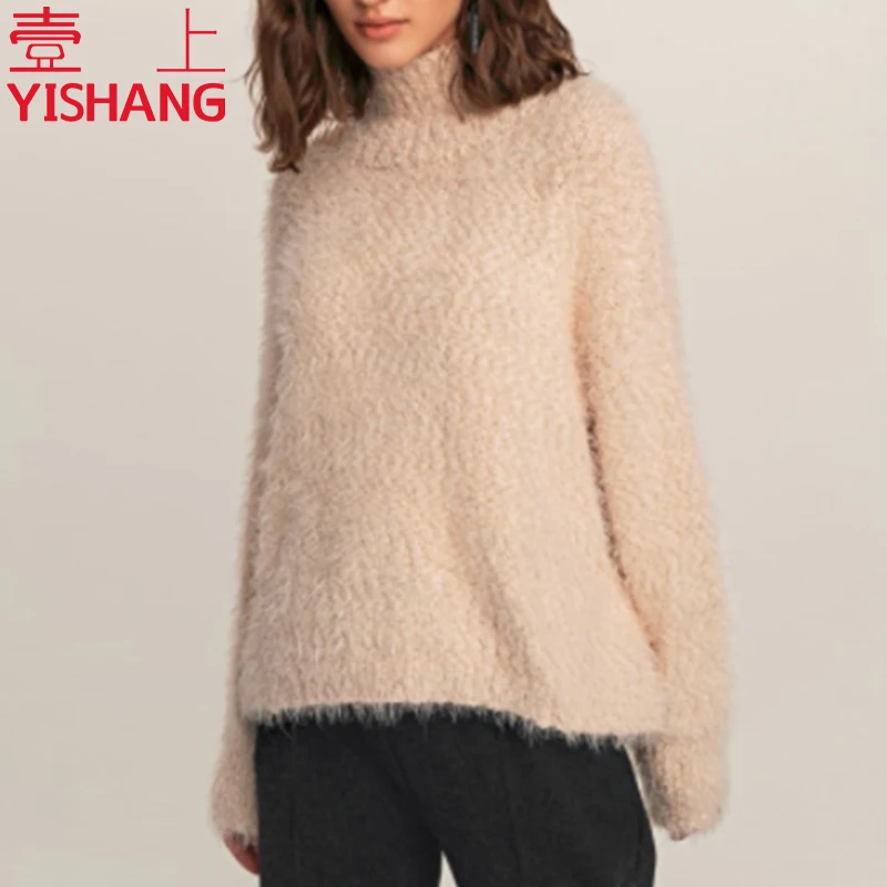 Custom New products Comfortable Fabrics Knitwear ladies women sweater Neck sweaters