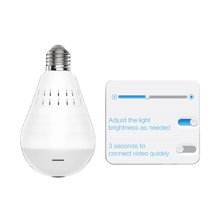 New arrival 360 degree 960P wireless smart camera wifi light bulb cctv camera