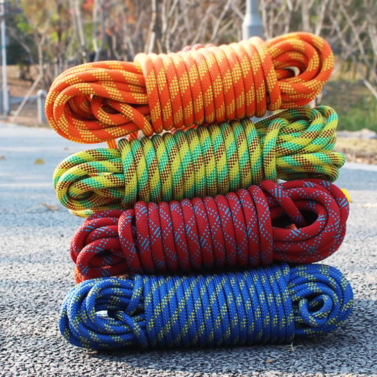 Outdoor colored rescue rope nylon climbing rope high altitude static safety climbing rope