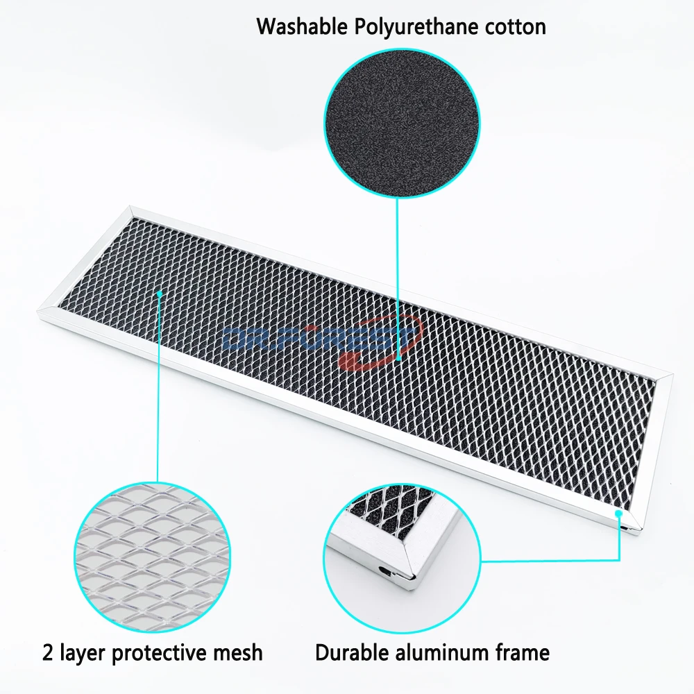 Supply HVAC Air conditioner Black Charcoal Polyurethane cotton Replacement Recirculating Aluminum Mesh Pre Filter