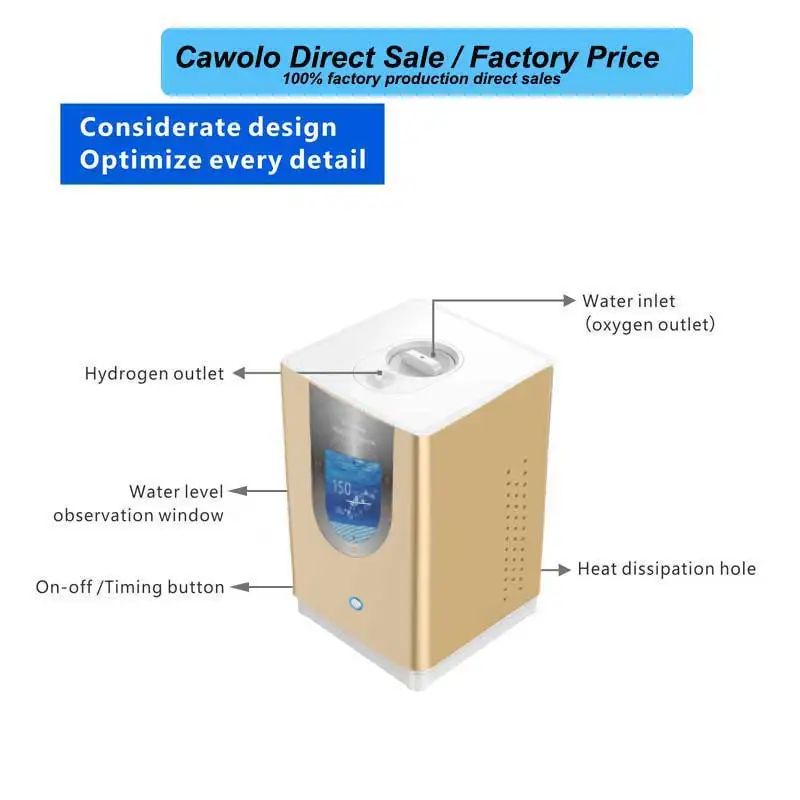 2022 most popular hydrogen generator price small size home use hydrogen inhaling machine 150/200ml