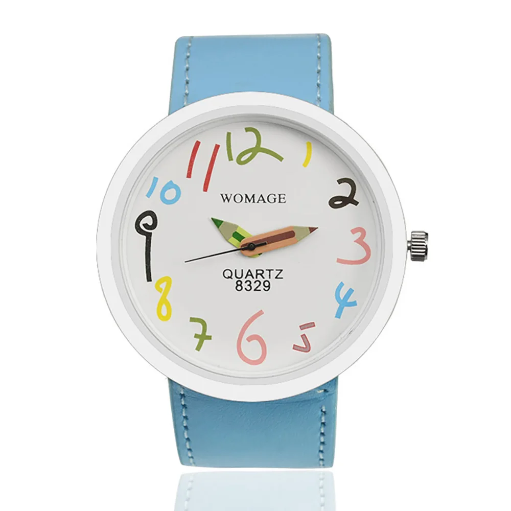 Square Children Waterproof Learning Time Wrist Watch Easy to Read Time Silicone Kids Watches for Girls Boys