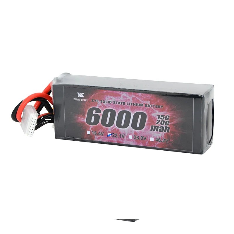 ZYE high density solid state battery 5000mah 6000mah 23.1v 6s 5s UAV battery pack with light weight