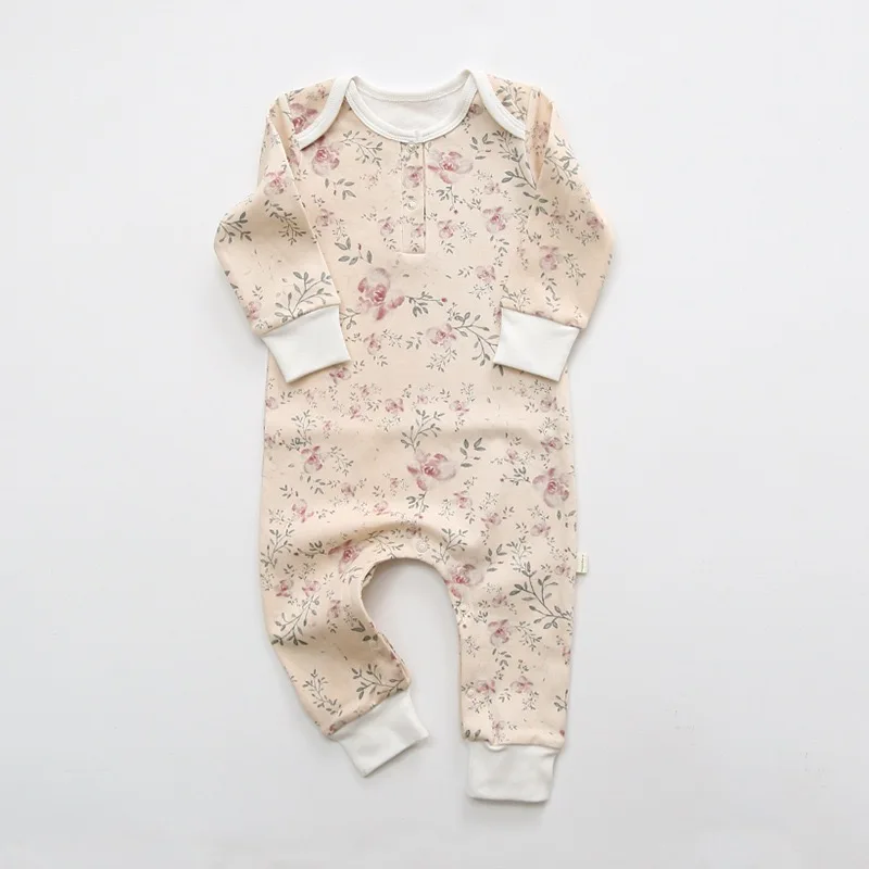 DDP Service Merry Christmas Printed Long Sleeve Zippy Infant Cloth Bamboo Baby Girls Clothing Christmas Pajamas Romper