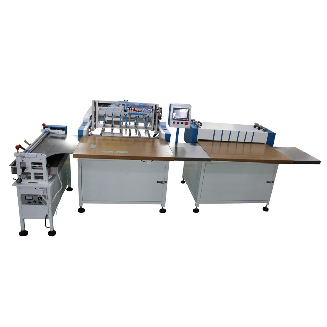 Semi Auto 800 mm Double Station Bookcase Making Machine book cover is glued to the book core Shell machine