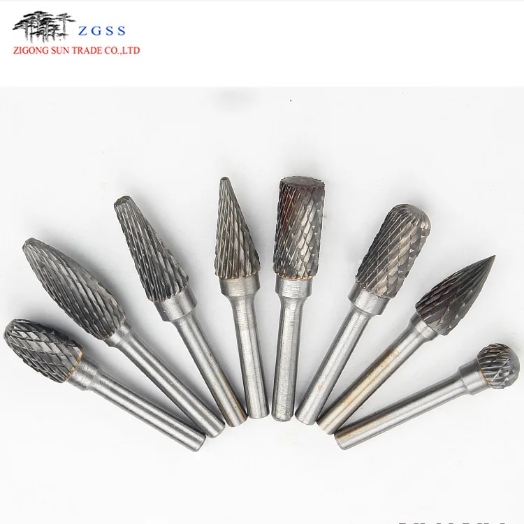 Various head shape tungsten carbide burrs
