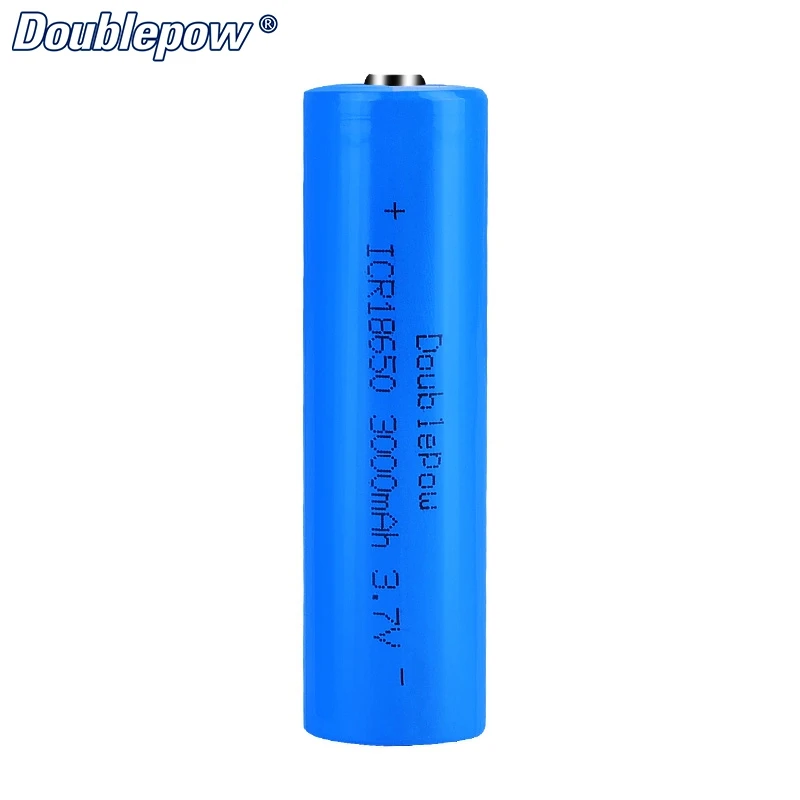Doublepow 18650 3.7v 3000mAh Rechargeable Li-Ion 18650 3.7V Battery for Home Storage