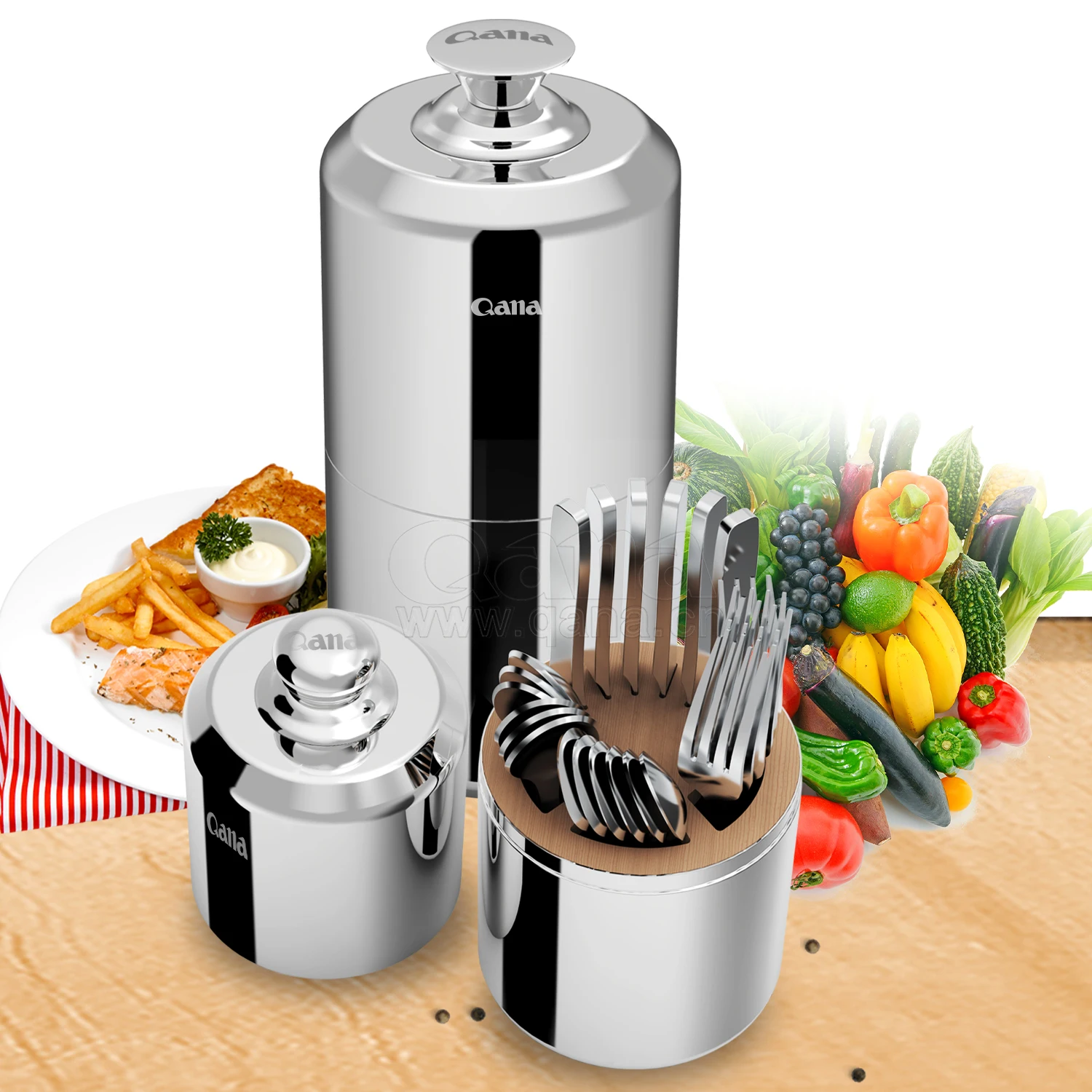 QANA Factory Wholesale OEM China Manufacturer Dinner Party Luxury Cutlery Set Stainless Steel Flatware Tableware knife and fork