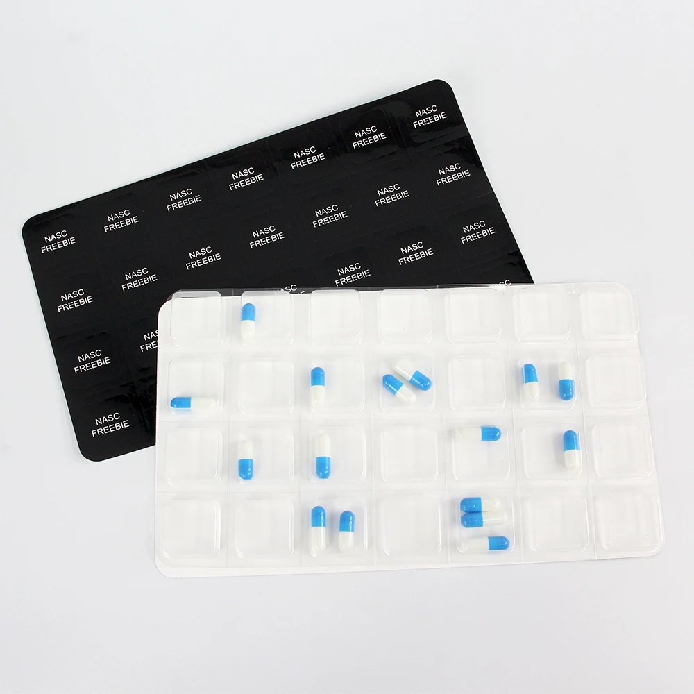 Custom waterproof and colorful Medication Blister Tray printing logo cold-Seal pill Blister with Self Adhesive Label