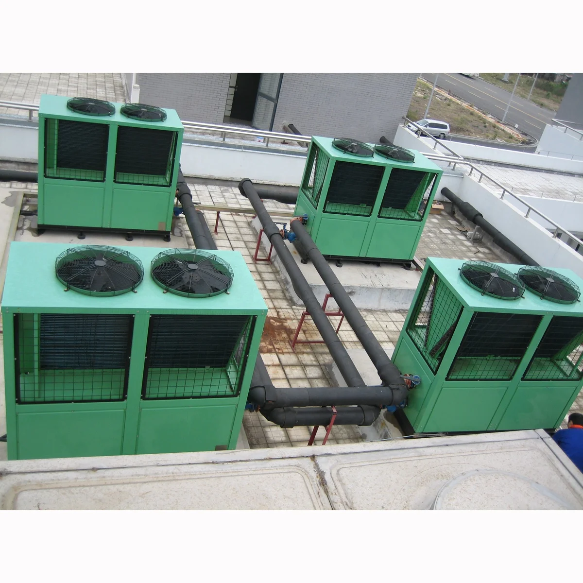 Air source heat pump water heater for commercial buildings like hotel, hospital, school