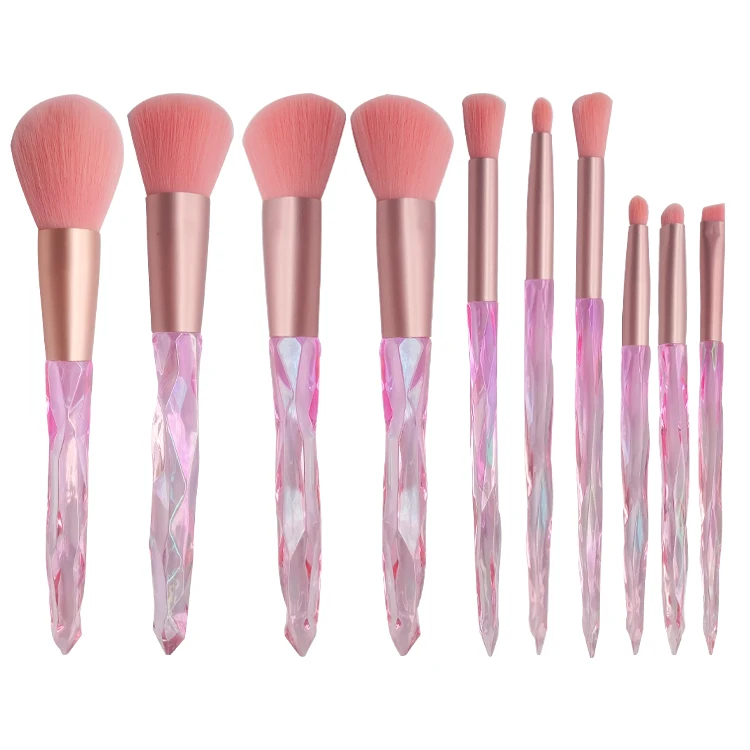 Custom makeup brush clear quartz makeup brush wholesale makeup brushes