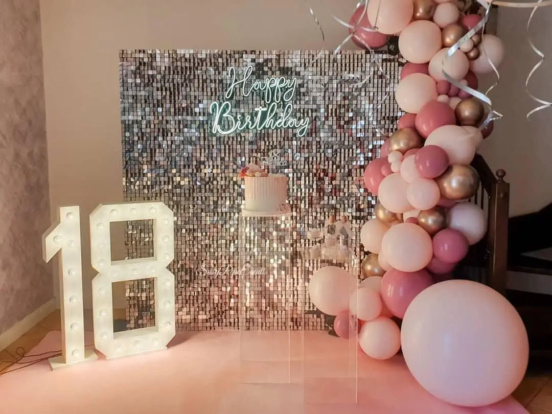 Shimmer disc sequin wall decorative shimmer panel