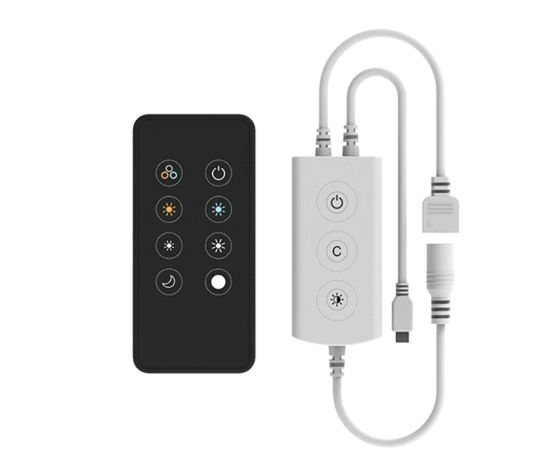 Skydance F2-D(WT)+ RC2 2CH * 2A 5-24VDC 3-кнопочный WiFi & IR CCT CV светодиодный контроллер для и регулировки яркости