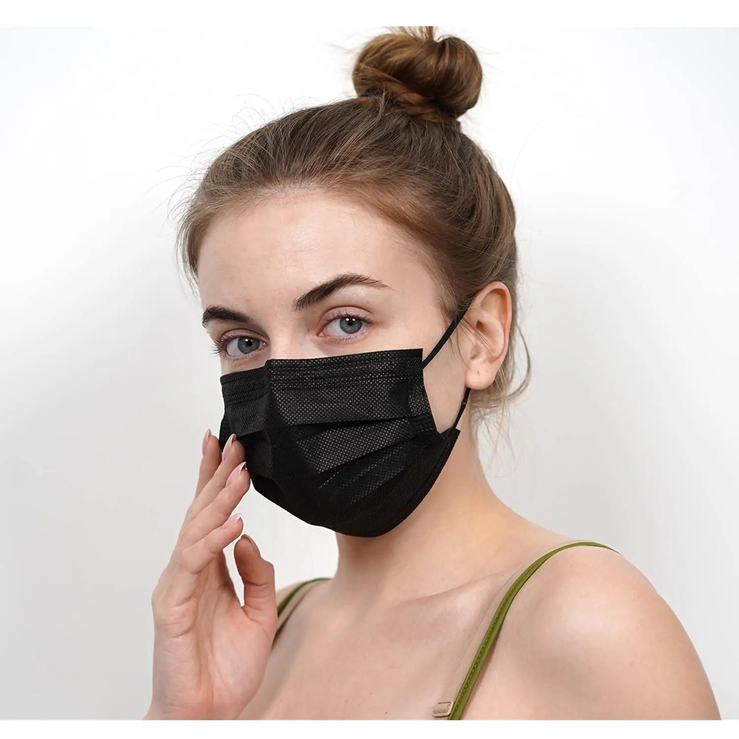  Mascarillas quirurgicas ffp2_mask 3 слоя одноразовая черная маска для лица Тип iir хирургический