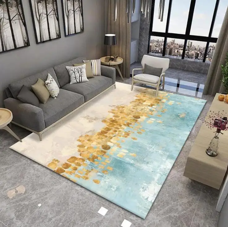 Home Carpet Simple Nordic Style Office Carpet Full Bed Side Mat Bedroom Living Room Carpet Mat