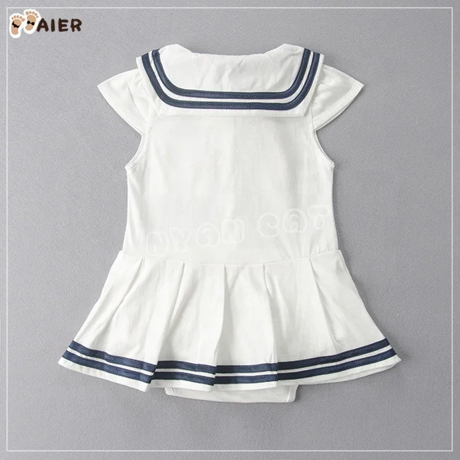 
Baby Girls Sailor Costume Infant Halloween Navy Fancy Dress Toddler Mariner Nautical Uniform Cosplay Outfit 