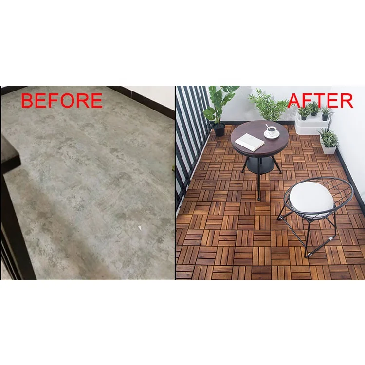 DIY Bamboo outdoor flooring with PE base-BB5P3030PH