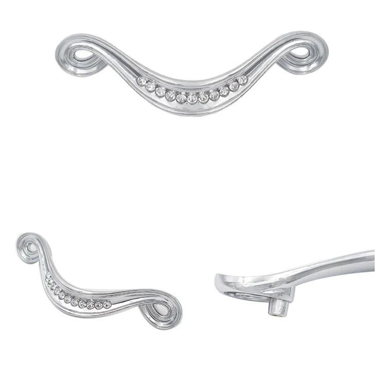 Hoone Crystal Mermaid Pull Handles Wardrobe Handles Zinc Alloy Fancy New Cabinet Handles Door Pull Handles