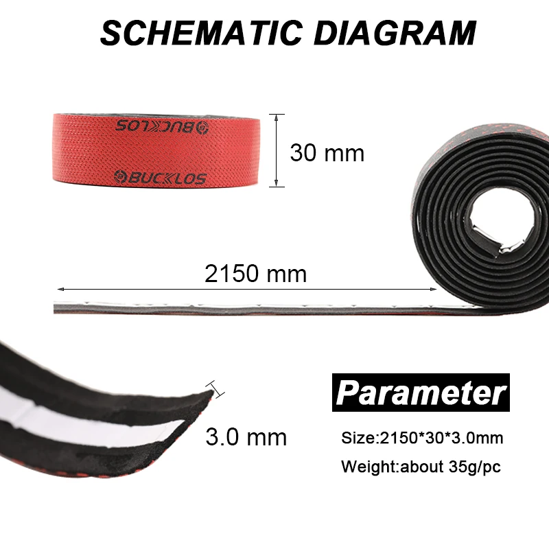 BUCKLOS Bicycle Handlebar Tape Steering Wheel Cover Road Bike Handlebar Anti-skid Belt Rubber Tape Bicycle Parts