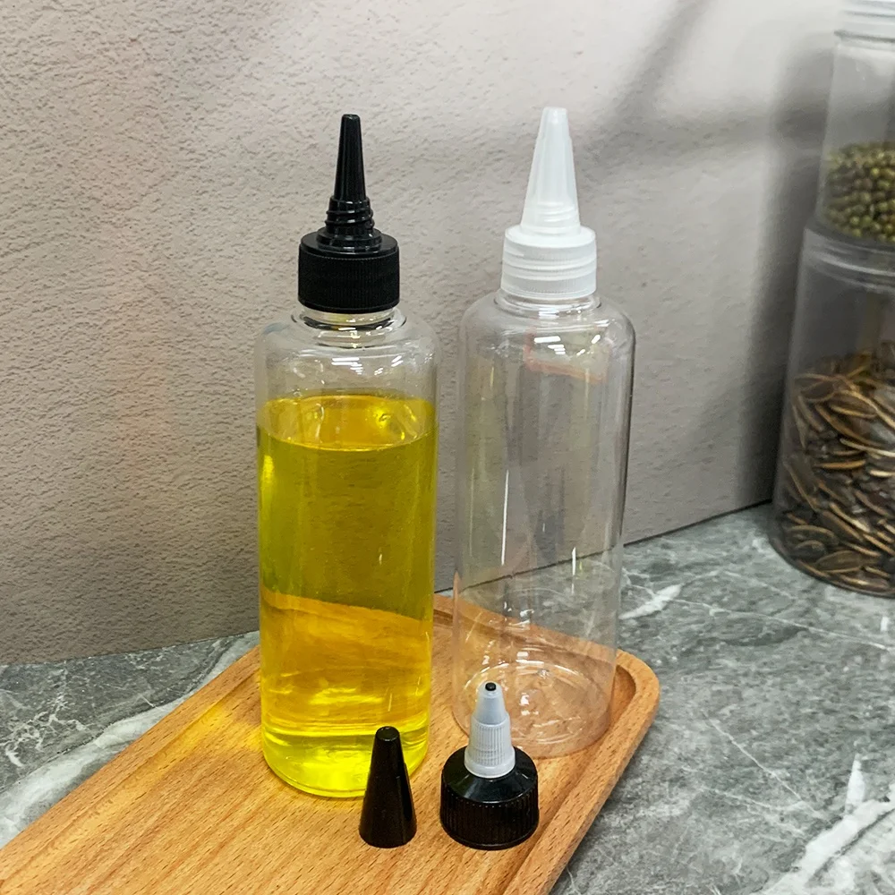 Hot-Sale Plastic Squeeze Sharp Mouth Squeeze Bottles with Twist Cap