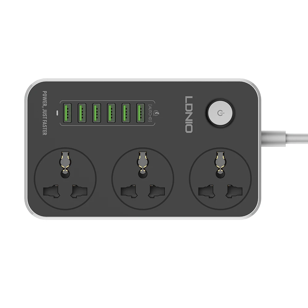 power strip 3 outlet 6 usb LDNIO UK US EU universal usb 6 power strip