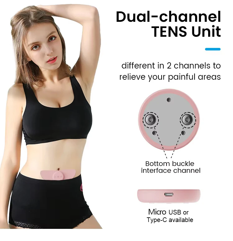 DOMAS TENS Portable APP Control Electrode Wireless Tens Digital Therapy Machine Pain Relief Neck Waist Massage TENS