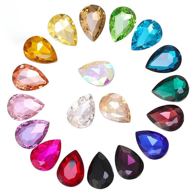 Wholesale Hot Sales Clear Teardrop DIY Rhinestone Best Shining Crystal Rhinestone Manufacturer Wholesale For Decoration