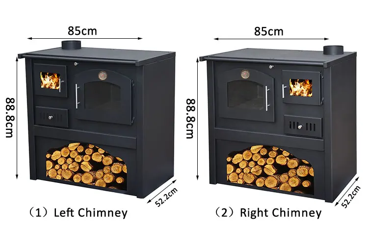 High quality heating wood burning stove with oven firewood stove