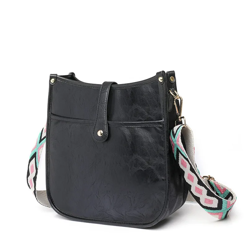 New Arrival Crossbody Shopping Bag Fashion PU Pebbled Leather Wide Changeable Strap luxury handbags for women famous brands