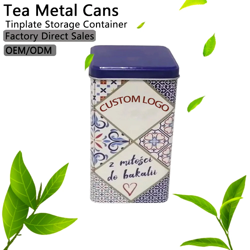 Factory Wholesale Custom High Quality Food Grade Tinplate Tin Canister For Cookie And Chocolate Metal Tea Canisters