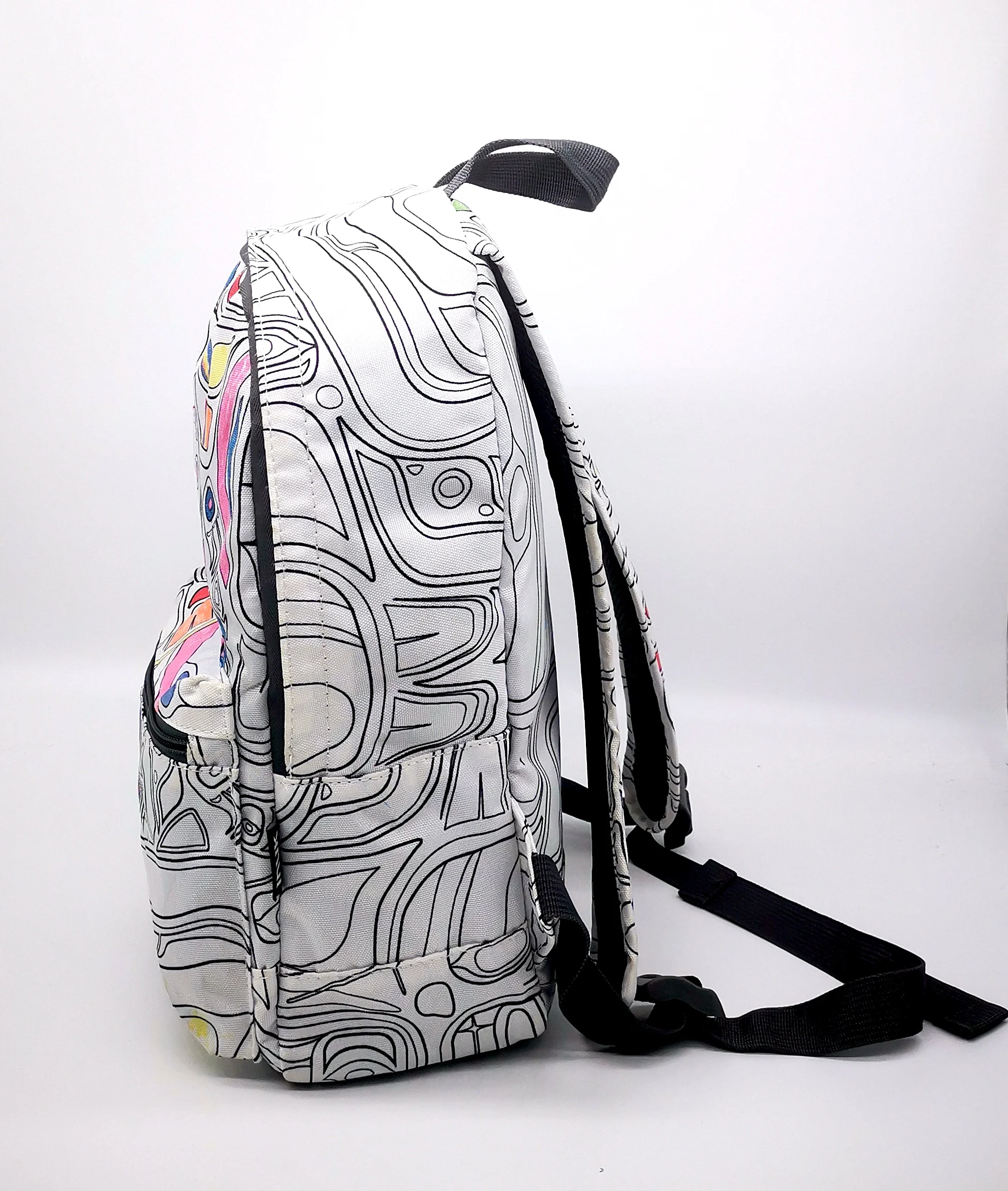 High Quality   Lightweight  Water repellent Back to school Hand Painting  Bag  DIY  Graffiti  Daypack Backpack