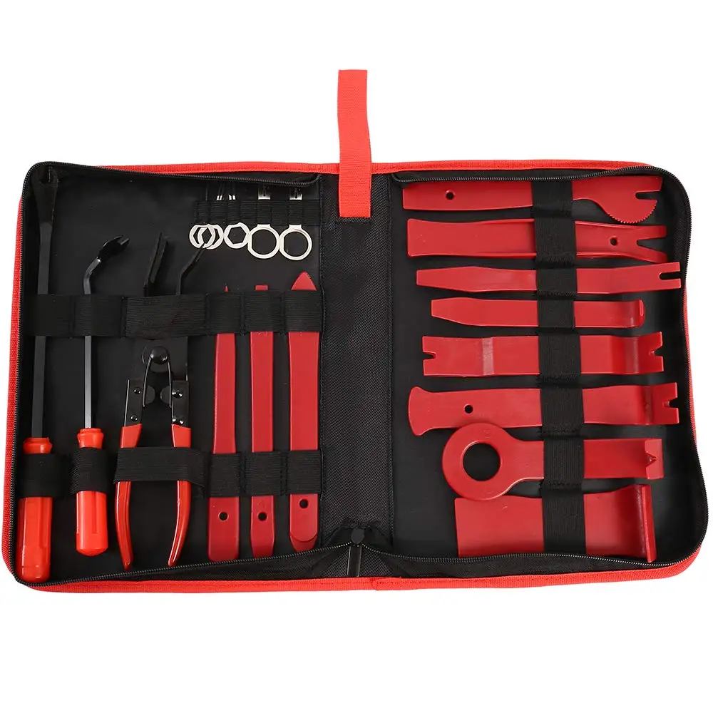 
Wholesale 19pcs Plastic Car Radio Door Clip Panel Trim Dash Audio Removal Pry Tool Repairing Kit 