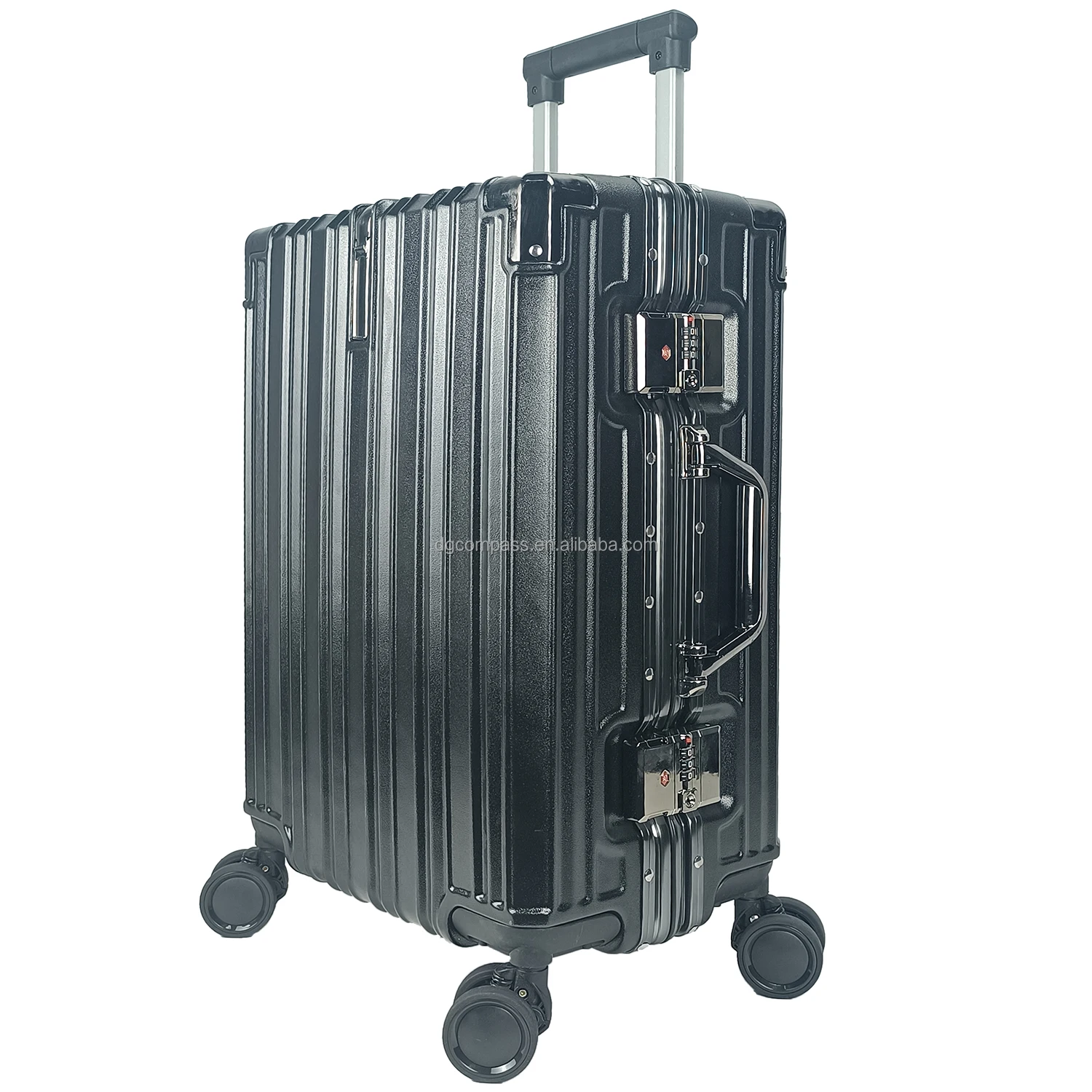 Cheap Price Trolley Luggage Case with Aluminium Frame Spinner Caster Unisex Design PC Material 3 pcs set aluminum frame Suitcase