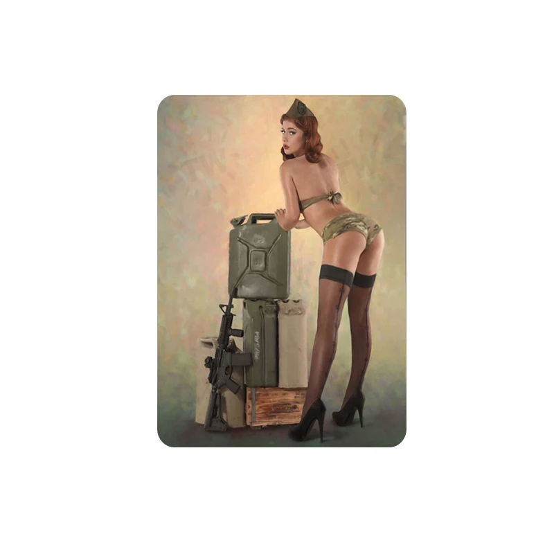 Sexy Girl Retro Metal Poster Wall Decor Art Metal Tin Signs Tavern Retro Decorative Plates House Auto Shop Garage Pub Craft