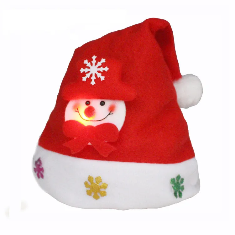 Christmas decoration new station along the wide hat led light think children Christmas Santa Claus hat hat