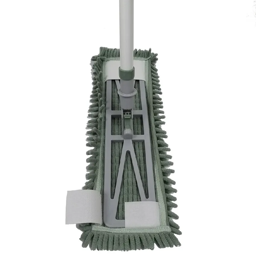 household cleaning chenille flat mop adjustable spin  mop with telescopic handle easy for floor cleaning