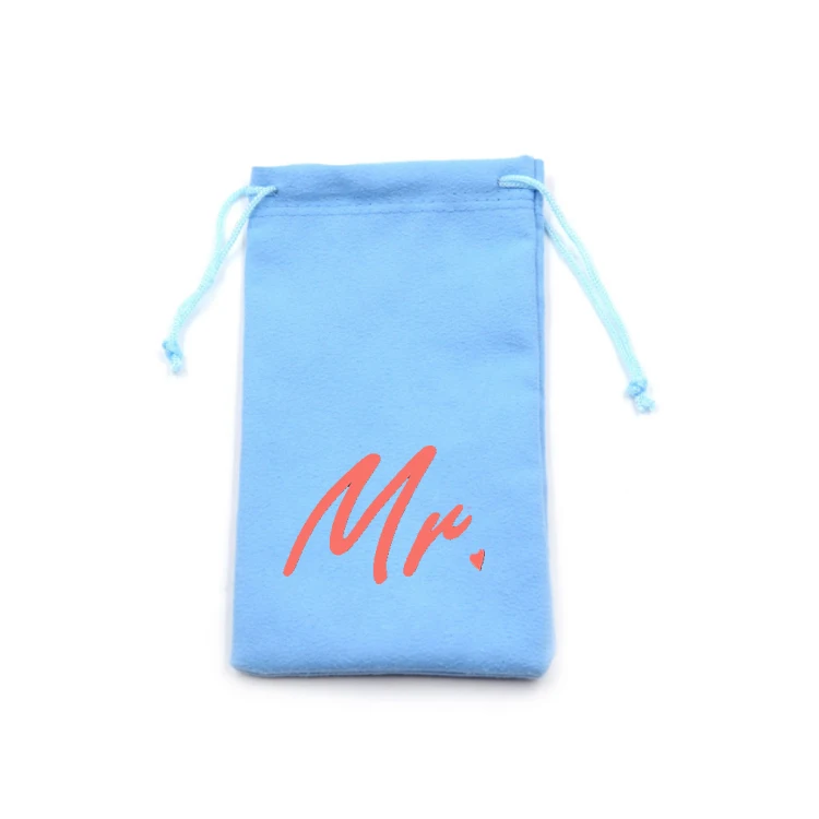 Cheap small MOQ custom print logo soft microfiber sunglasses pouch glasses drawstring bag for sale
