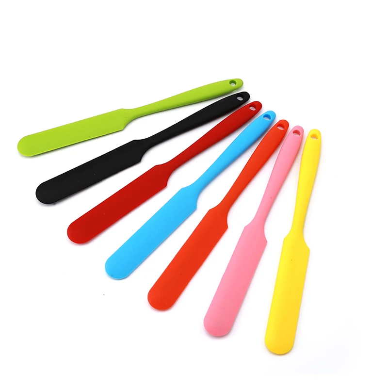 9.6-inch seamless integrated design cake cream long handle silicone scraper peanut butter jar scraper cake icing spatula
