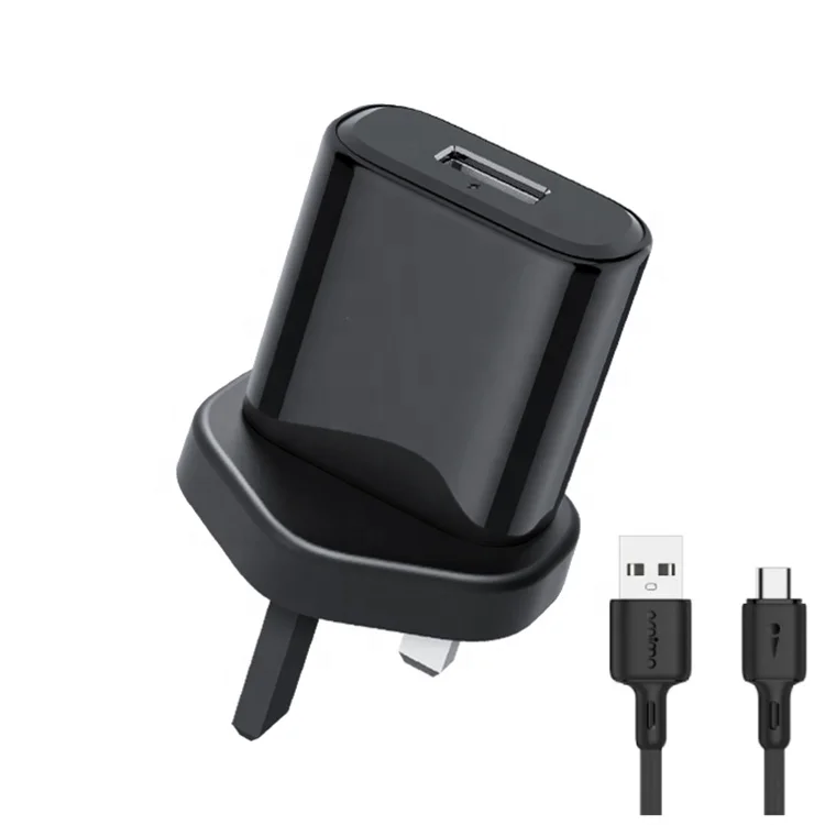 Africa Wholesales Price UK EU Plug 5V 2A Fast Charging Adapter With USB Cable