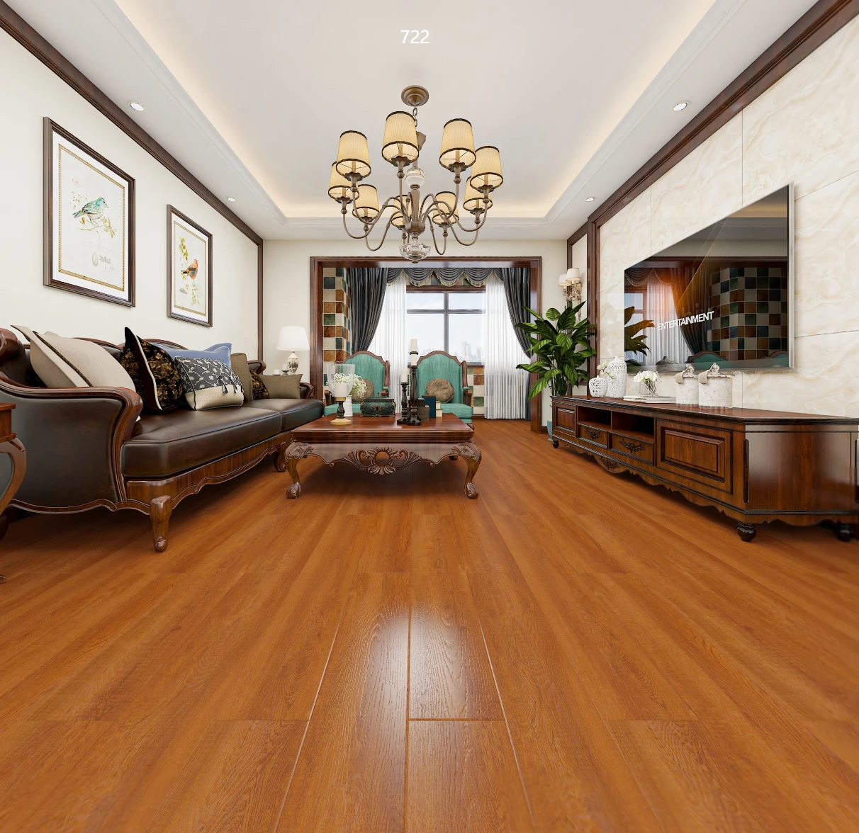 Gingbuilders 12Mm Blue German Technology Euca Decape Indoor Modern Suelo Laminado De Madera 12Mm Laminate Flooring