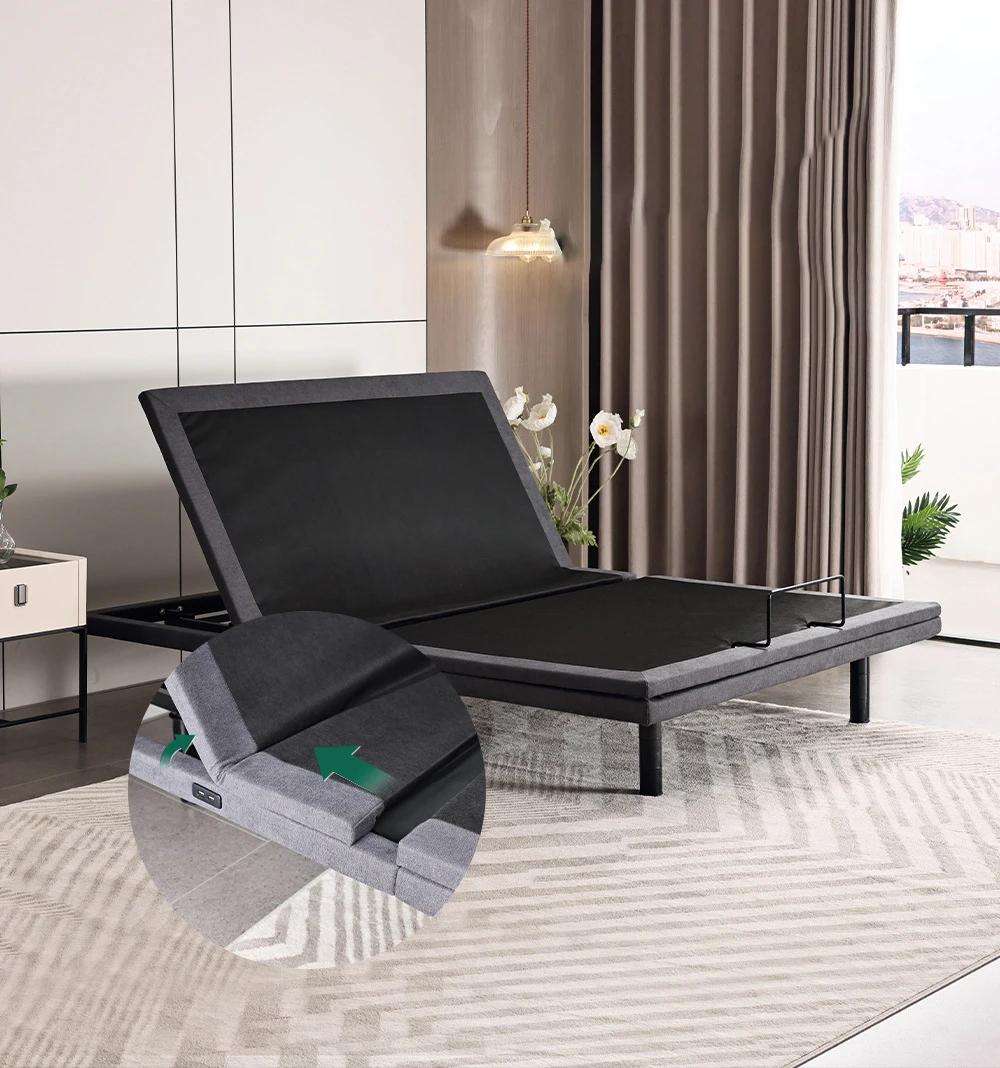 Meisemobel USA stock dropshipping split king adjustable bed frame king size electric adjustable bed base bedroom adjustable sale