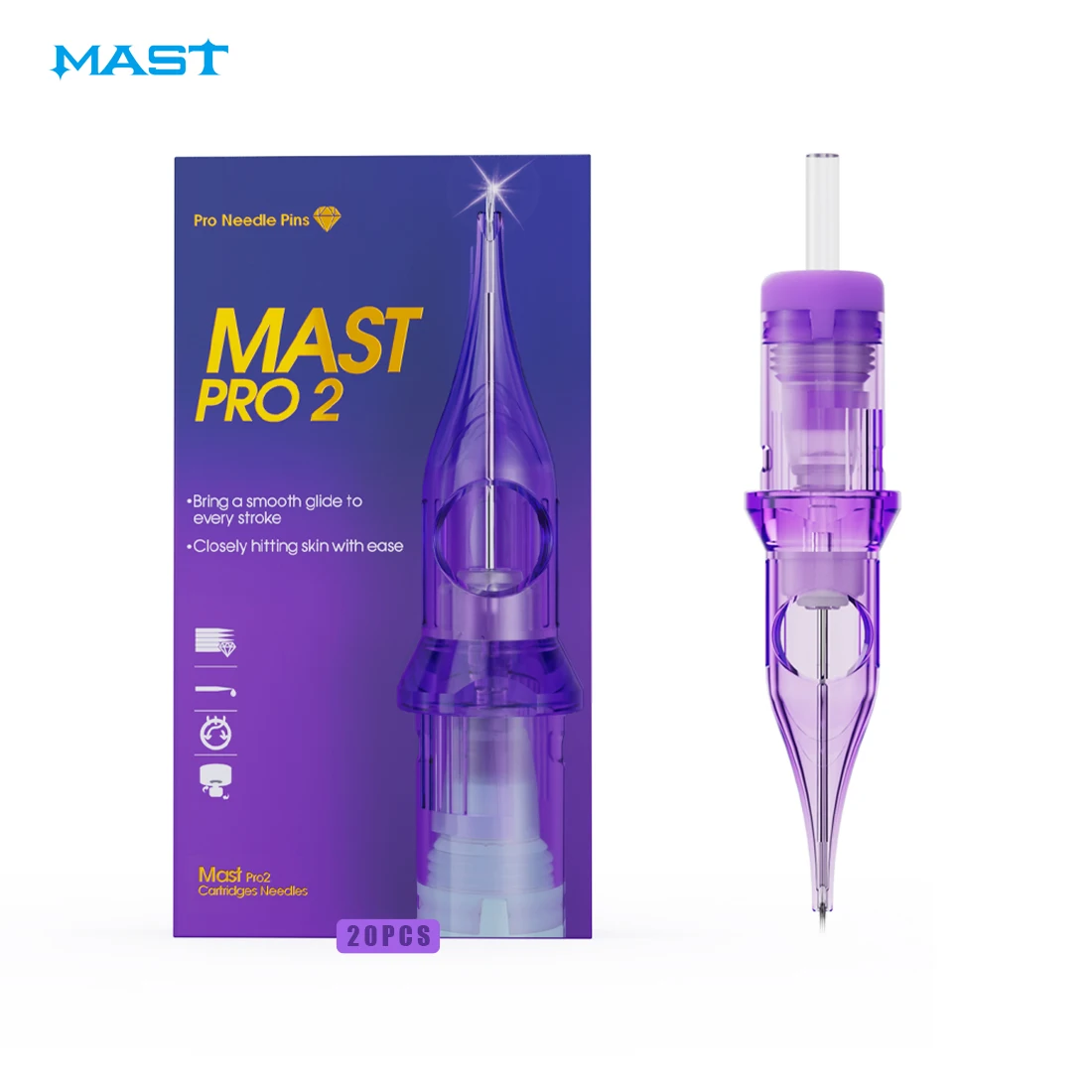 Mast Pro 2 Tattoo Needle Cartridge Disposable Microblading Tattoo Needles Box of 20