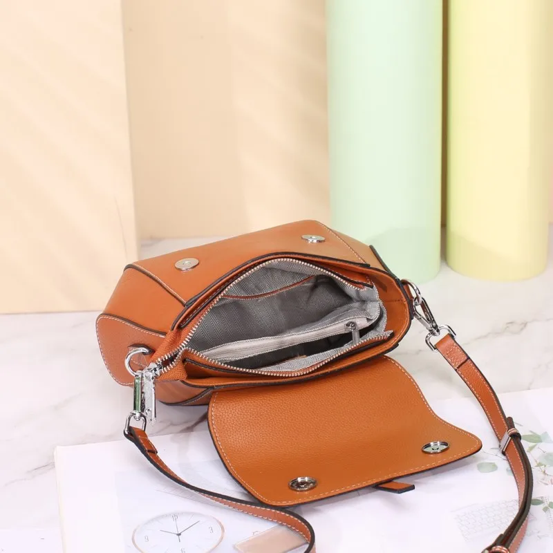 Cow leather luxury bags for women new design messenger bag waterproof cowhide 2023 handbags leather