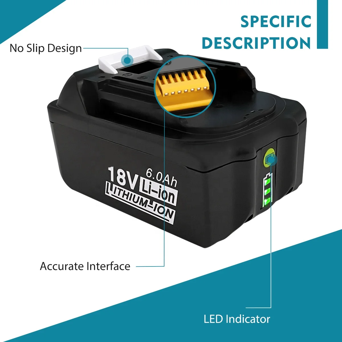 Best Sale Replica Makita Battery BL1860 BL1850 Lithium ion Bl1830 Batterie for Makita 18v LXT Battery 4.0Ah with BMS