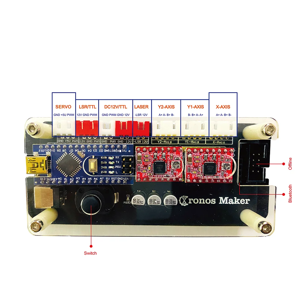 GRBL1.1 two-axis control board and offline for diy diode laser engraving machine