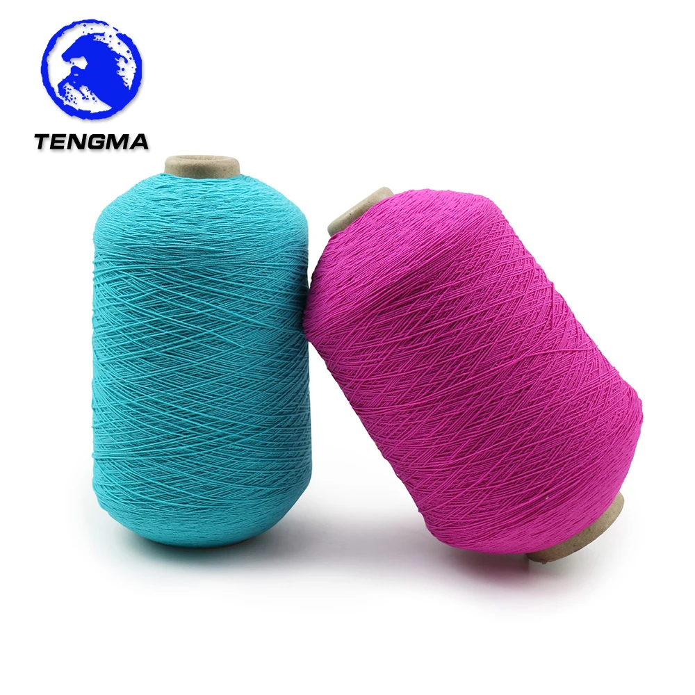 Production 90# 100# 110# 120# colored latex rubber thread covered yarn for socks