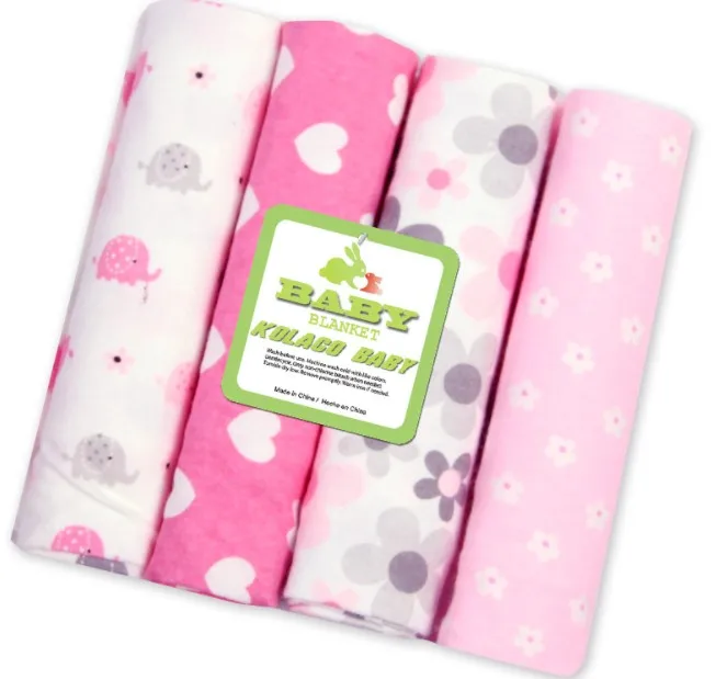 Baby Receiving Blankets for Baby Boy &  Girl  Flannel Blanket 100% Cotton flannel Fabric 30 inch by 30 inch baby wrap swaddle