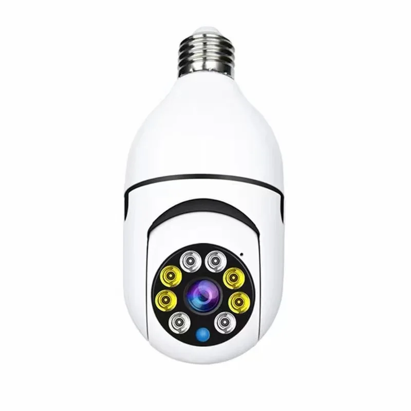 1080P full color night vision wireless e27 bulb lamp camera auto tracking 360 degree wifi cctv security light bulb ptz camera