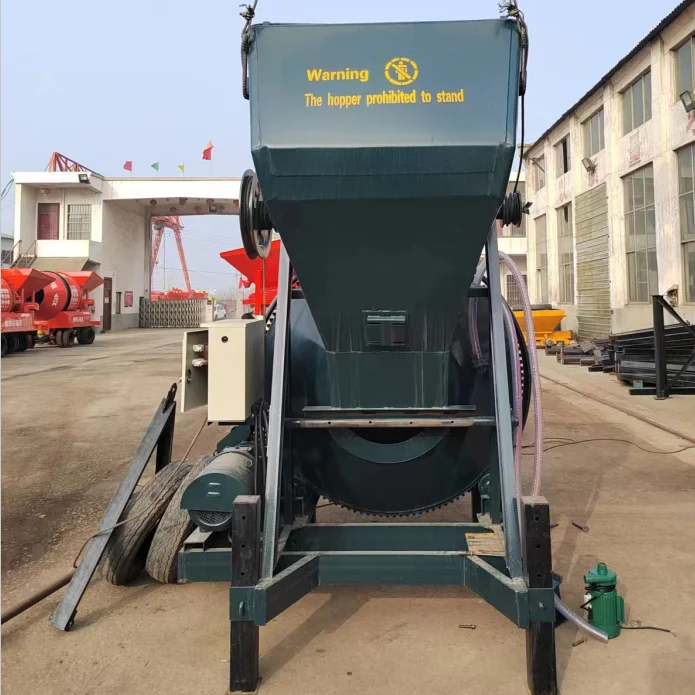 Self-Feeding 350L Electric Cement Mixer Drum Hopper Manual Dischar Diesel Powered Concrete Machine Sale