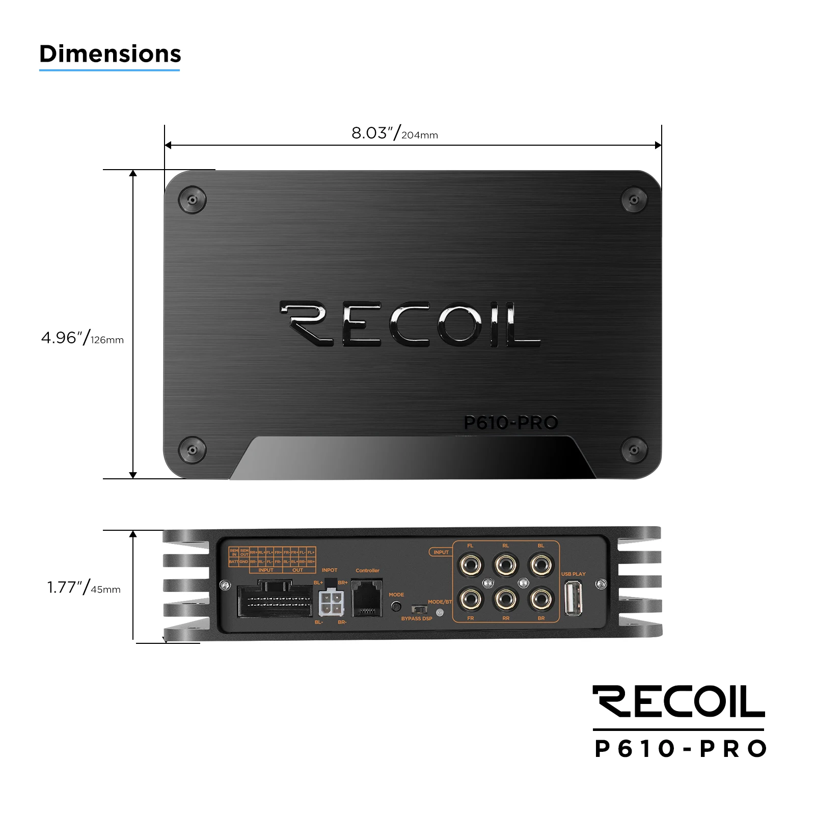 Краевые P610-PRO 6-ровые входы и 10-ровые выходы DSP
